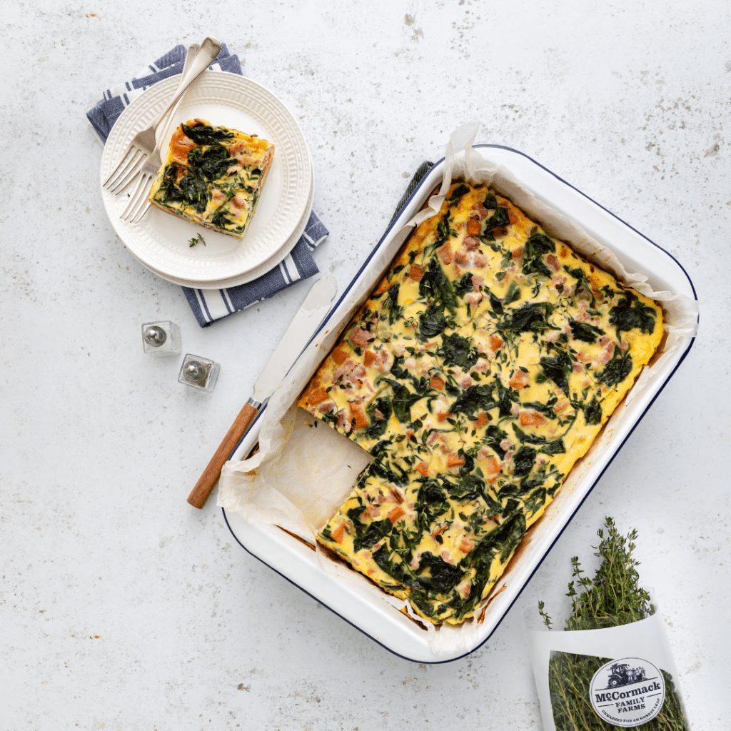 Sweet Potato, Spinach & Bacon Quiche – McCormack Family Farms