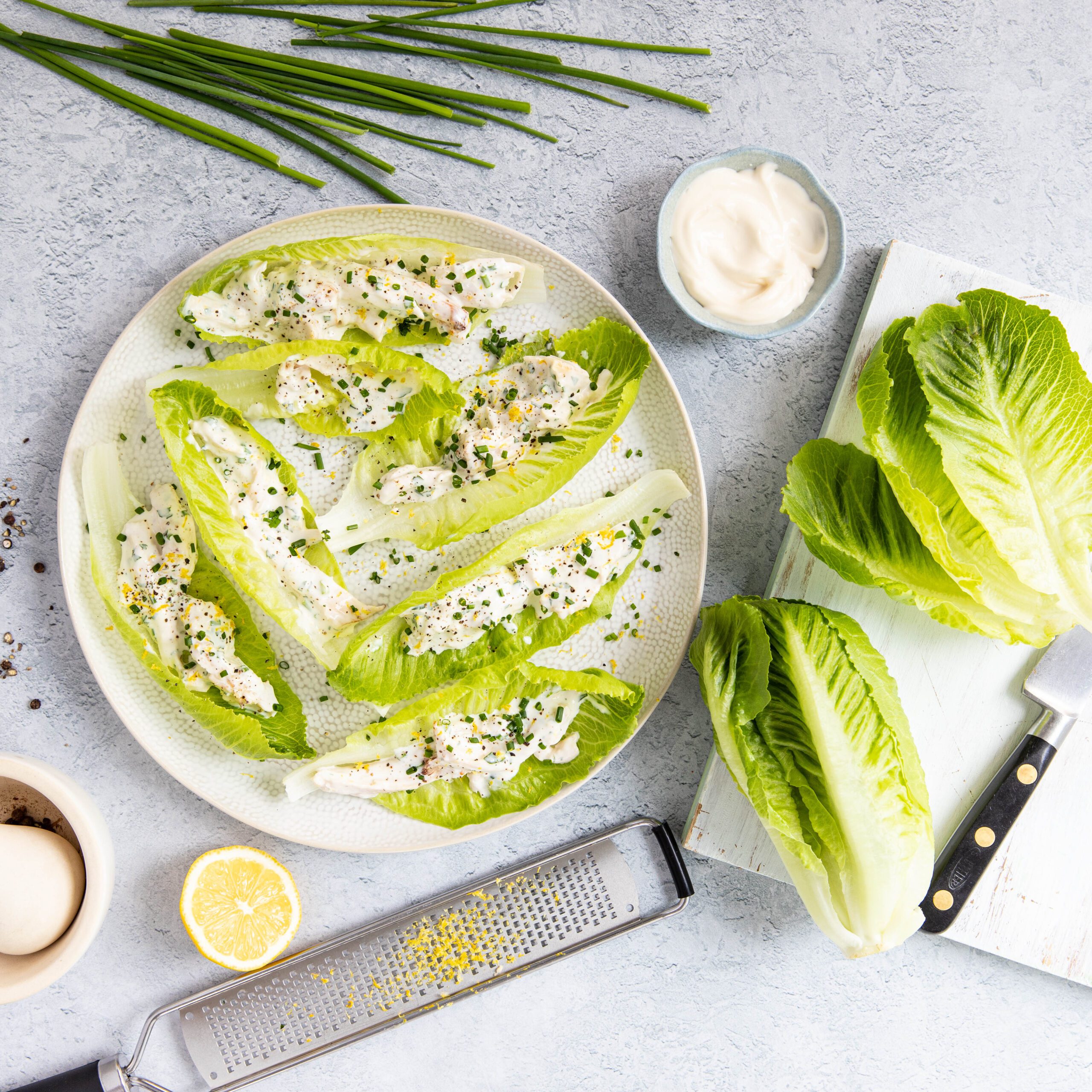 Snack Lettuce Lemon Chicken Cups